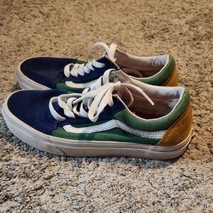 Vans Blue Green Yellow Athletic Shoes
